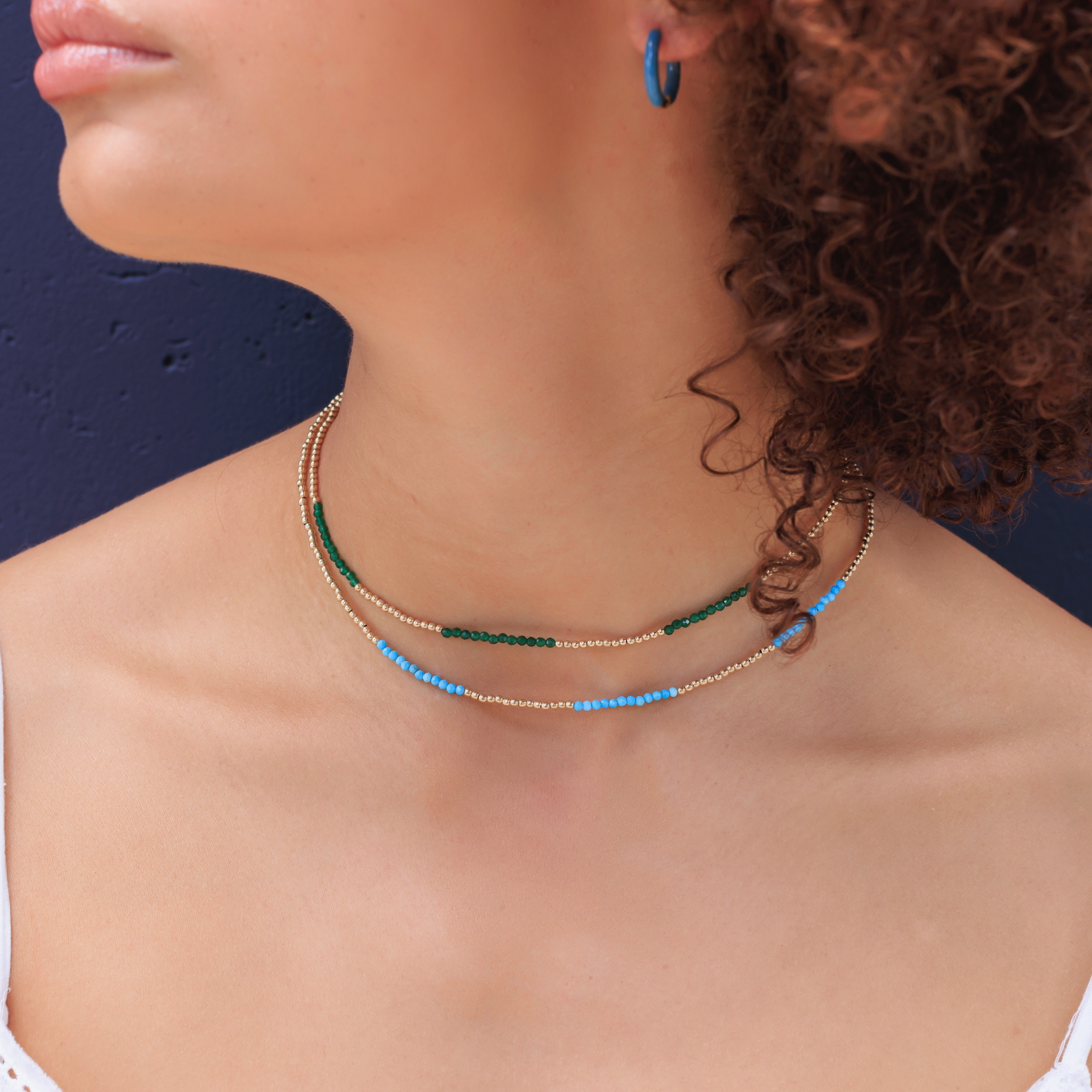 Colorblock Huggie Hoop Earrings
