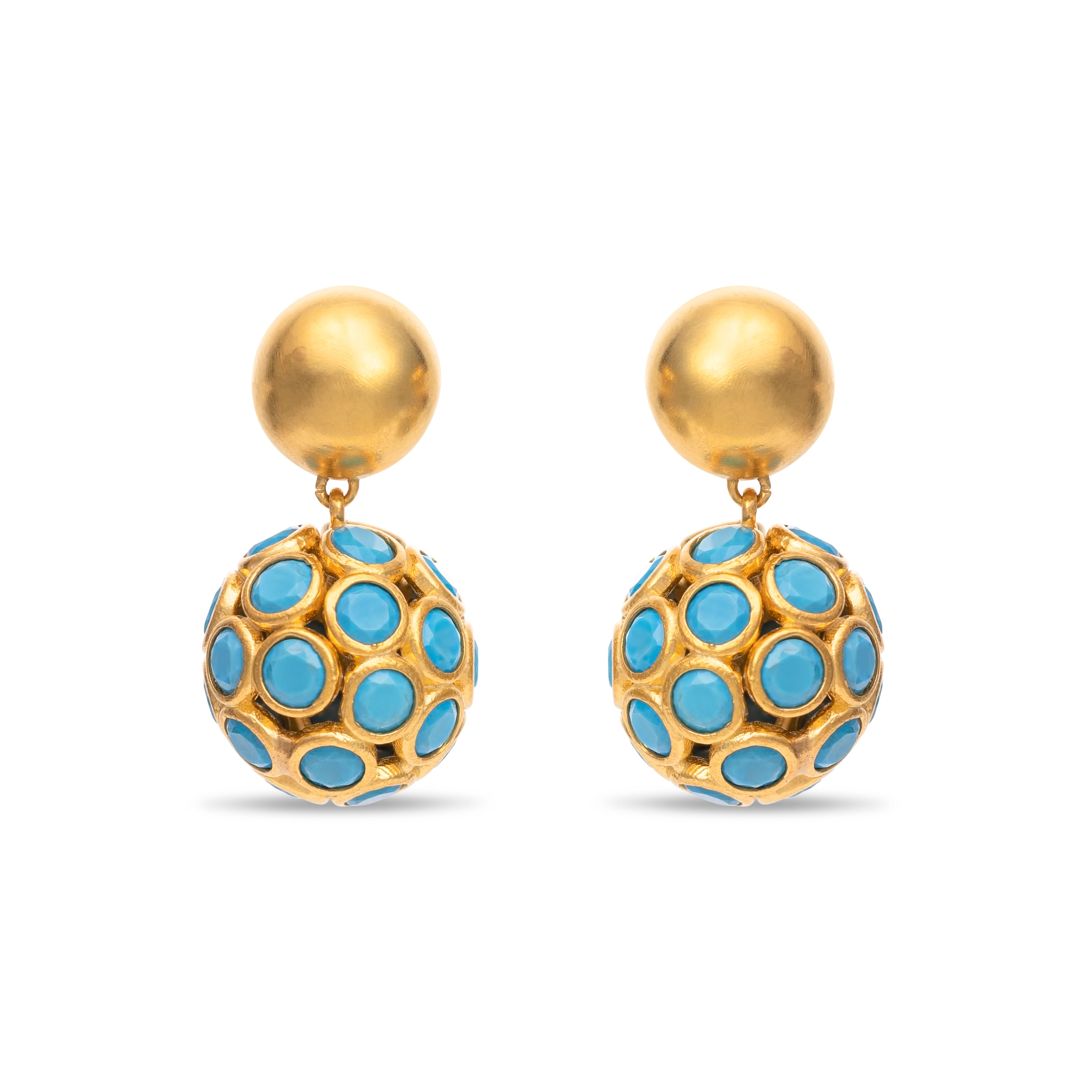 Double Orb Drop Earrings