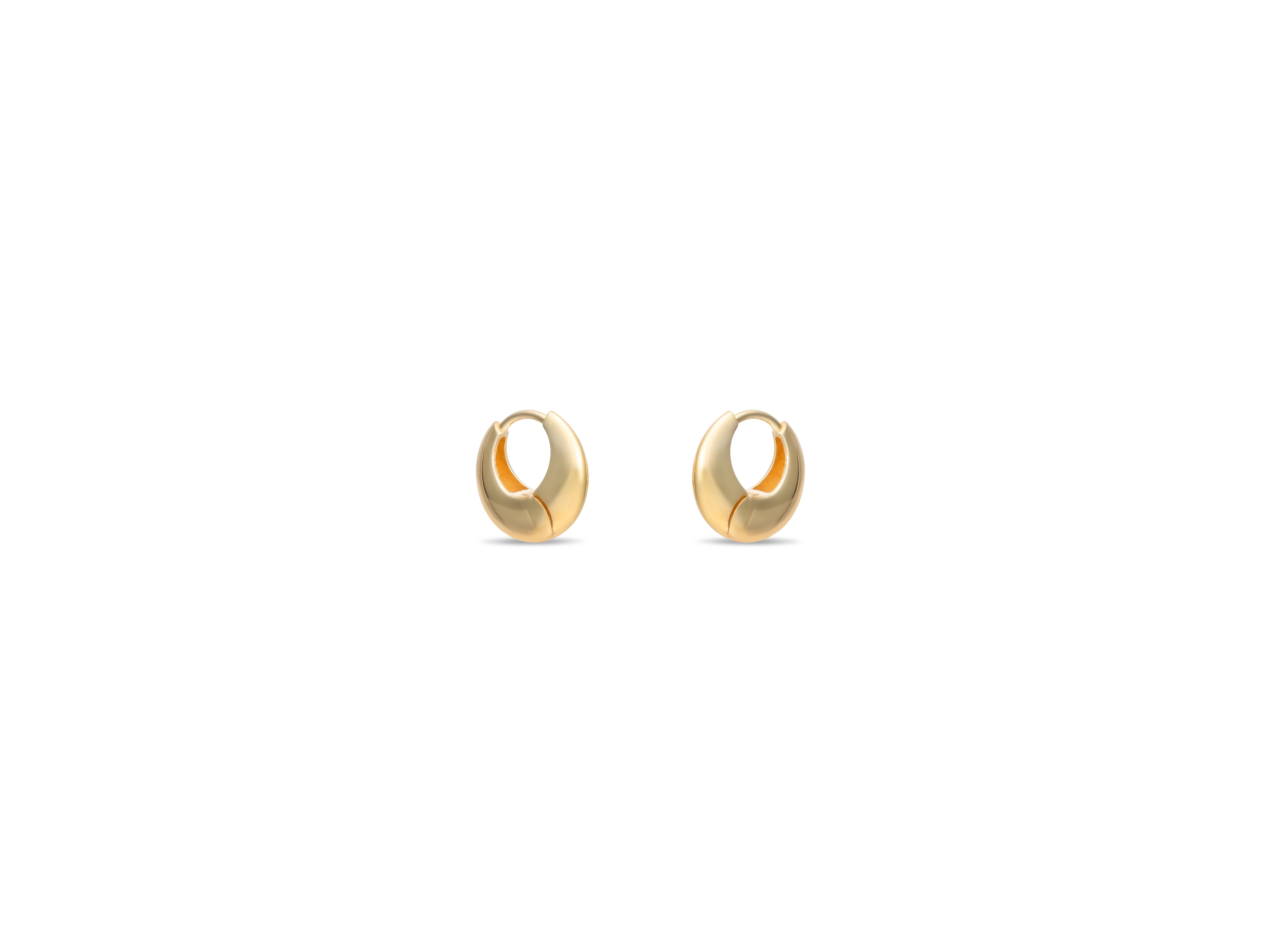 Mini Crescent Hoop Earrings