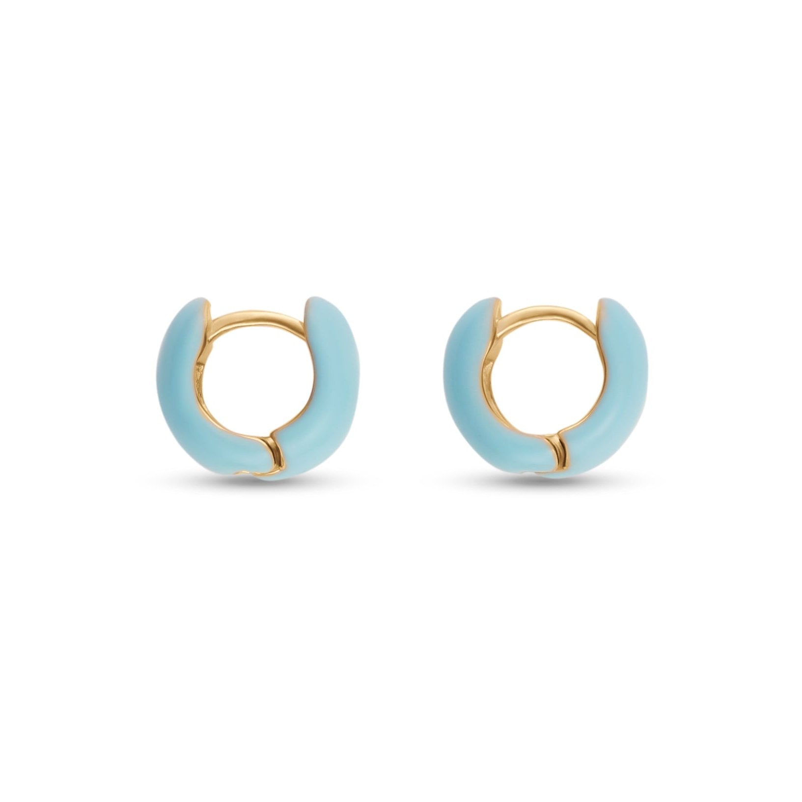 Mini Colorblock Hoop Earrings