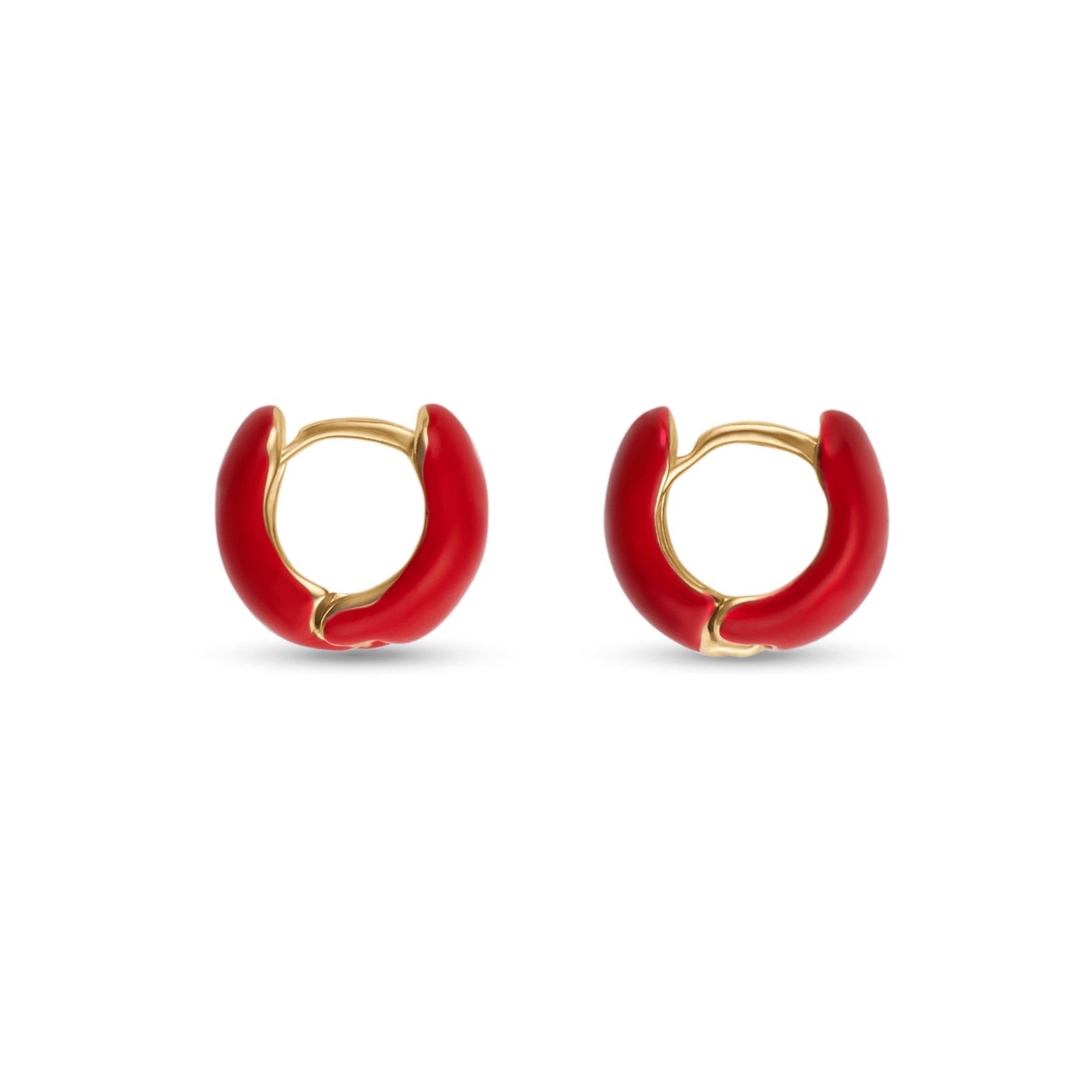 Mini Colorblock Hoop Earrings