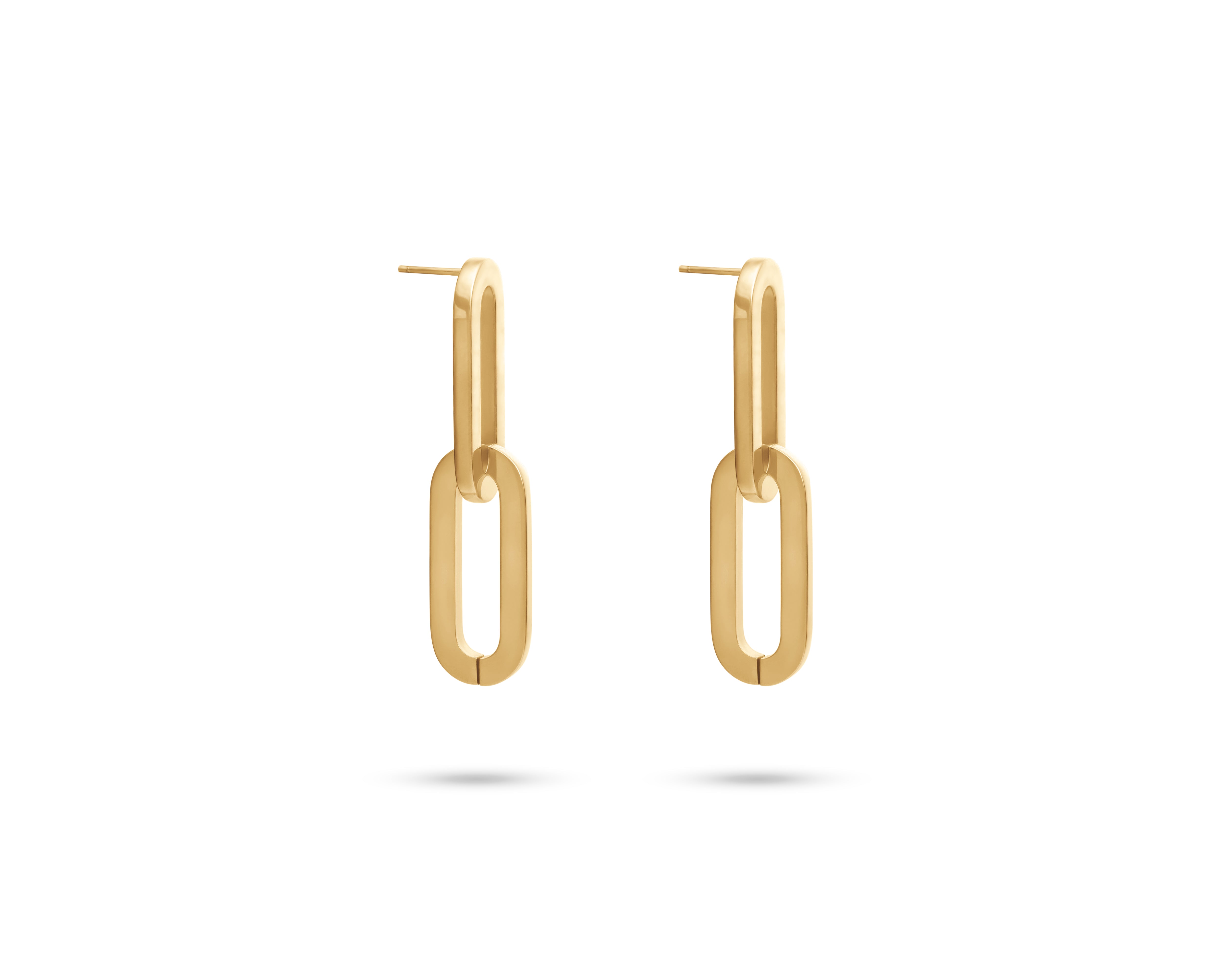 Double Rectangle Hoop Earrings