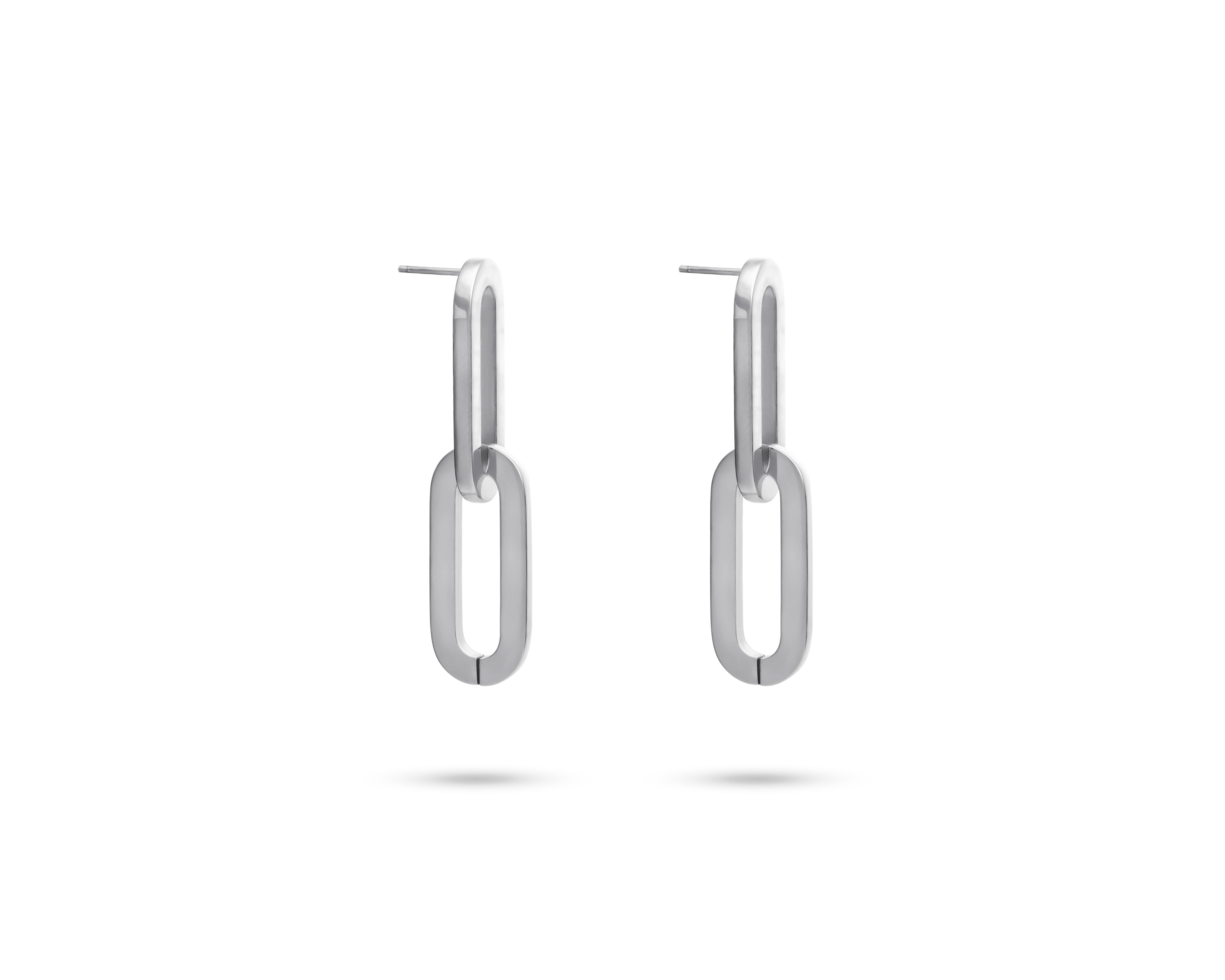 Double Rectangle Hoop Earrings