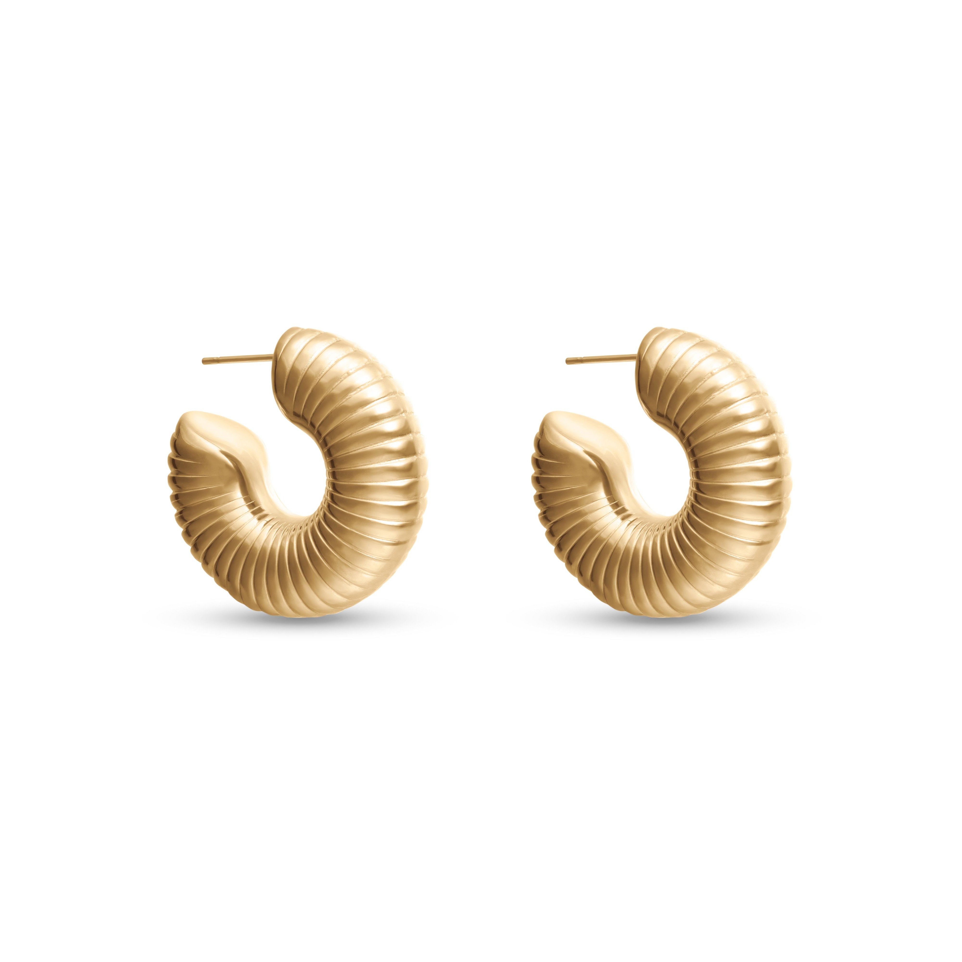 Cora Textured Hoop Earrings, 30MM