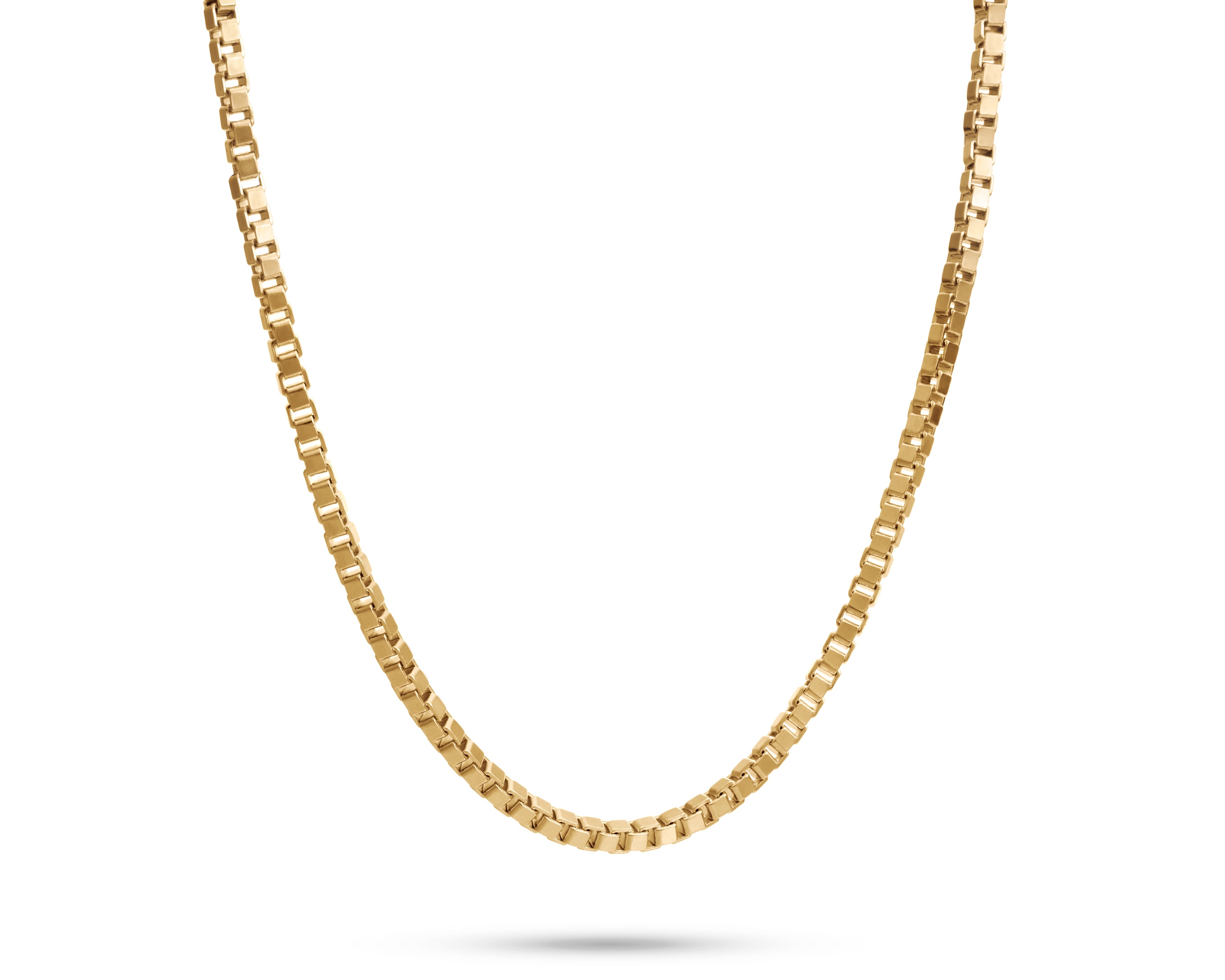 Box Chain Necklace, Yellow Gold