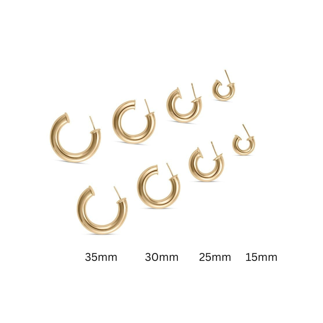 Signature Thea Open Hoop Earrings, 30mm