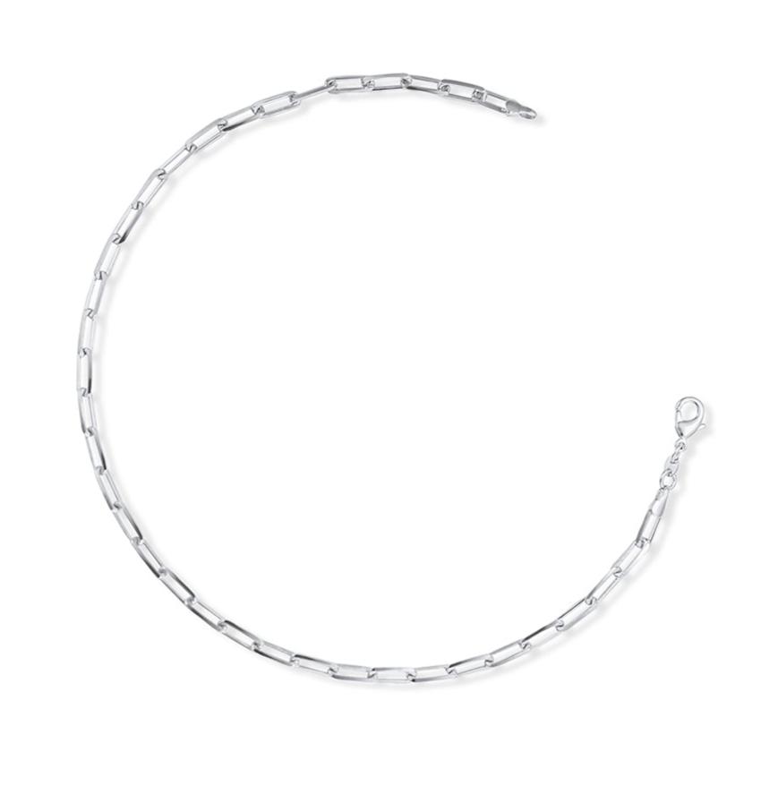 Unity 18K White Gold Filled 5mm Paperclip Chain - 16' Inch