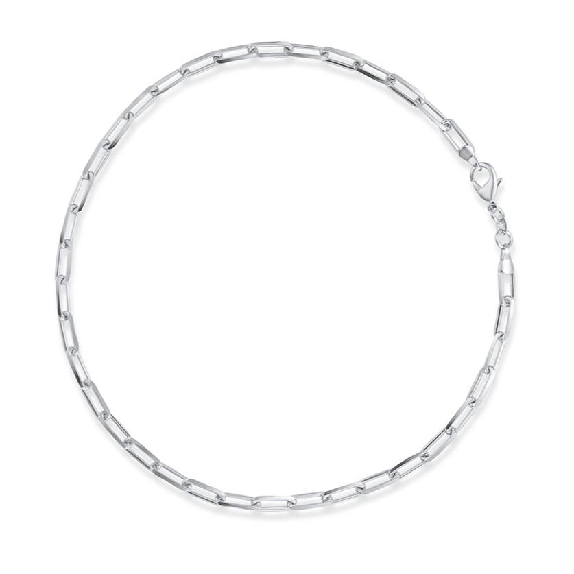 Unity 18K White Gold Filled 5mm Paperclip Chain - 16' Inch