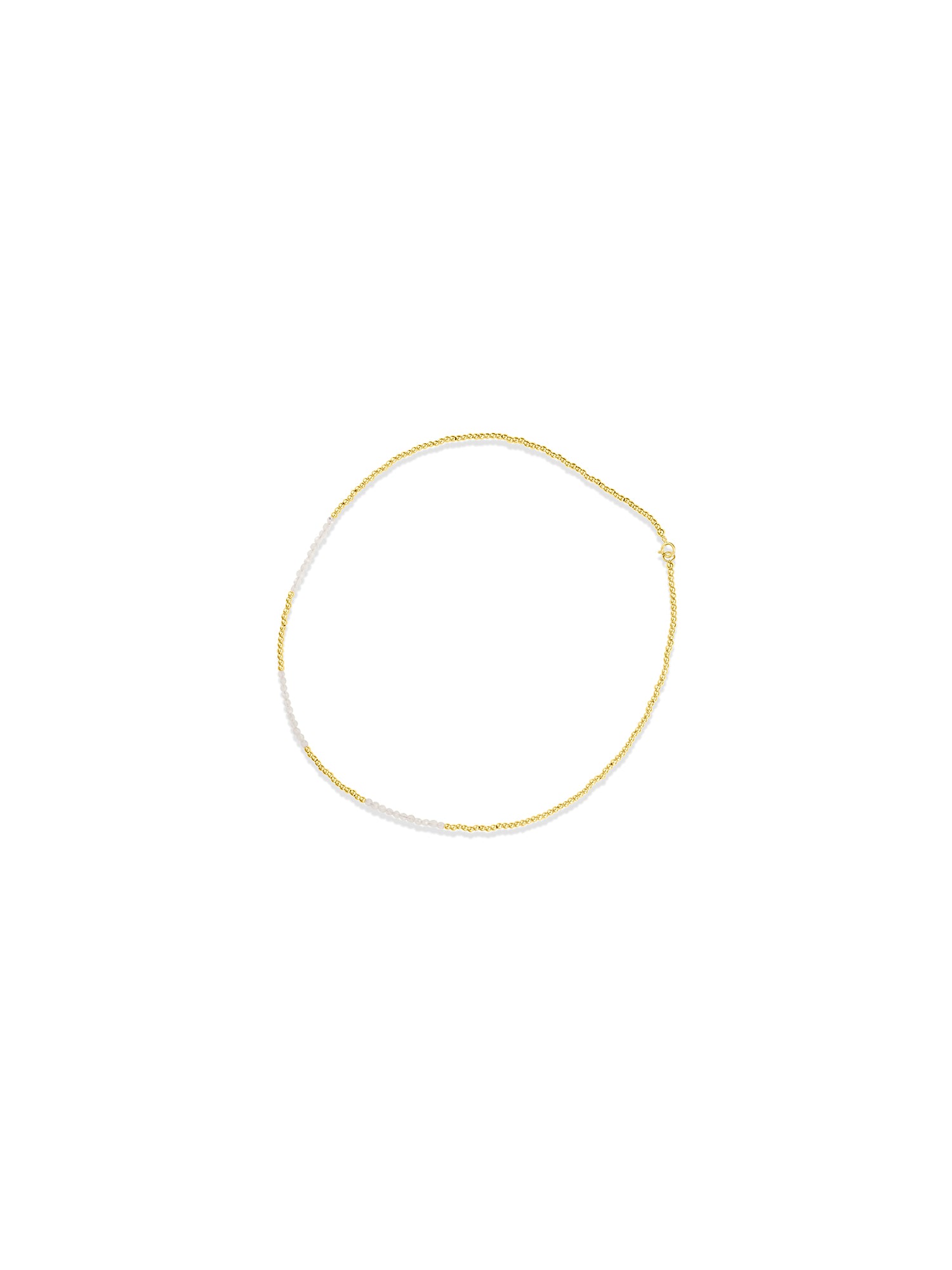 Mini Gold Bead and Labradorite Necklace